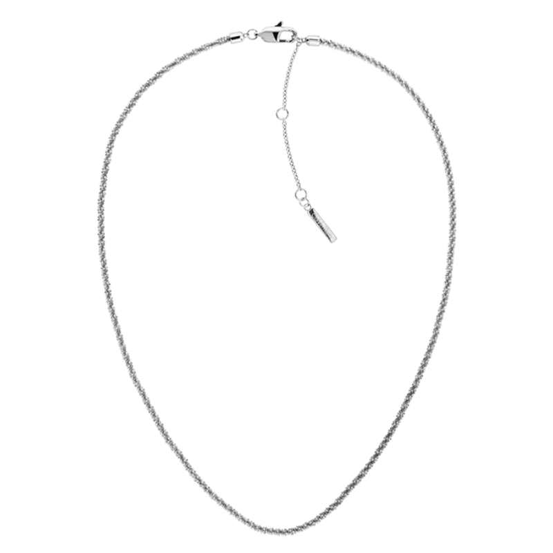 Calvin Klein Colar Duplo Prateado 35000949