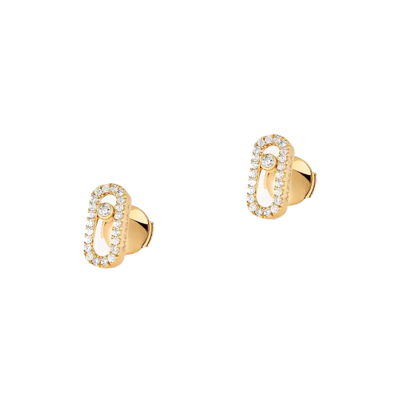 Messika Brincos de diamante em ouro amarelo Move Uno MEK.01.BR.5634.YG