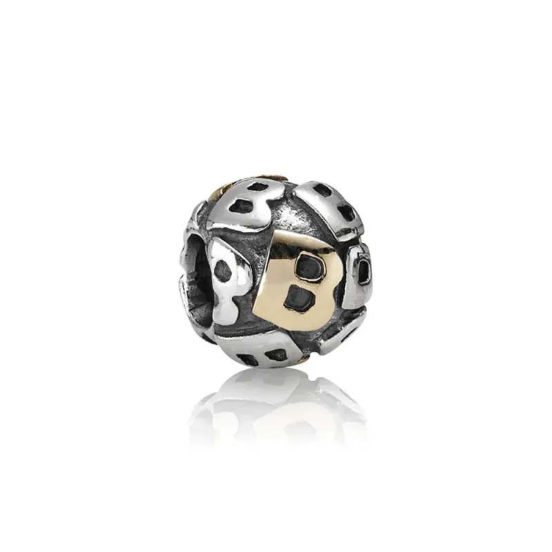 Pandora Conta de Prata e Ouro Letra B 790298B