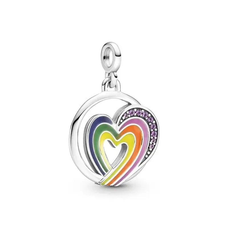 Pandora ME Rainbow Heart of Freedom Medallion 791793C01