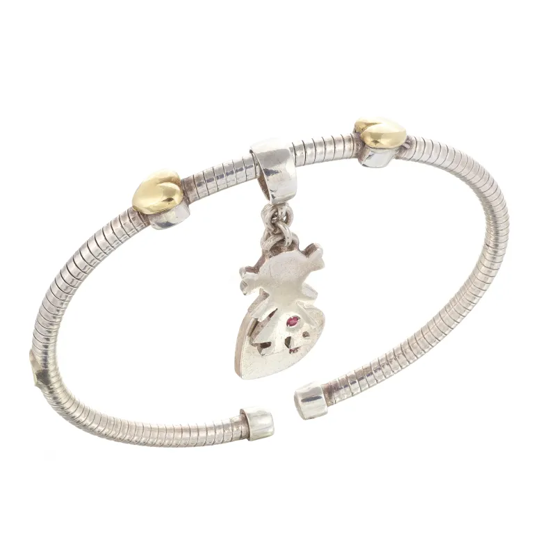 Marcolino Pulseira Carmela Del Pizzo em Prata e Ouro BR56R