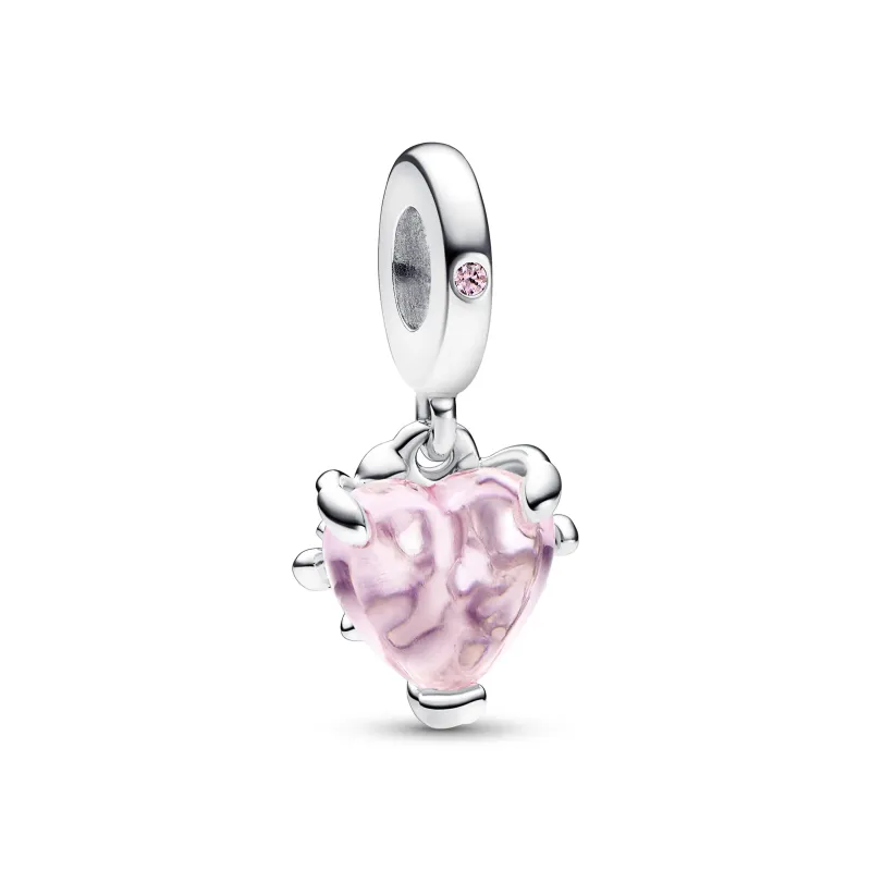 Pandora Pink Family Tree & Heart Dangle Charm 792654C01