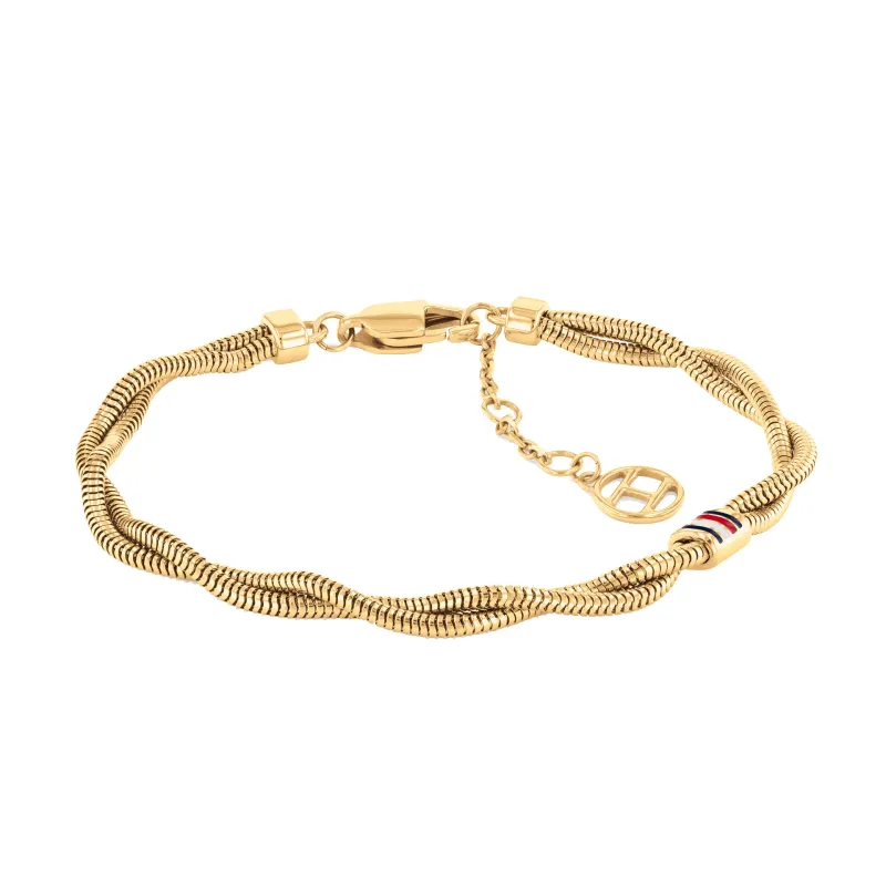 Tommy Hilfiger Pulseira Braided Metal Dourada 2780689