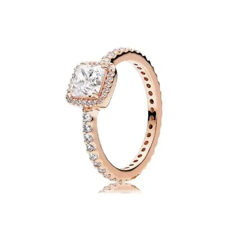 Pandora Anel Pandora Rose Square C/Zir 180947CZ-54