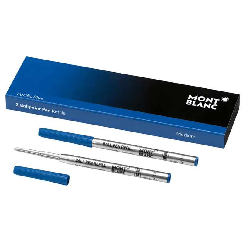 Montblanc 2 Ballpoint Pen Refills (M) Pacific Blue 116213