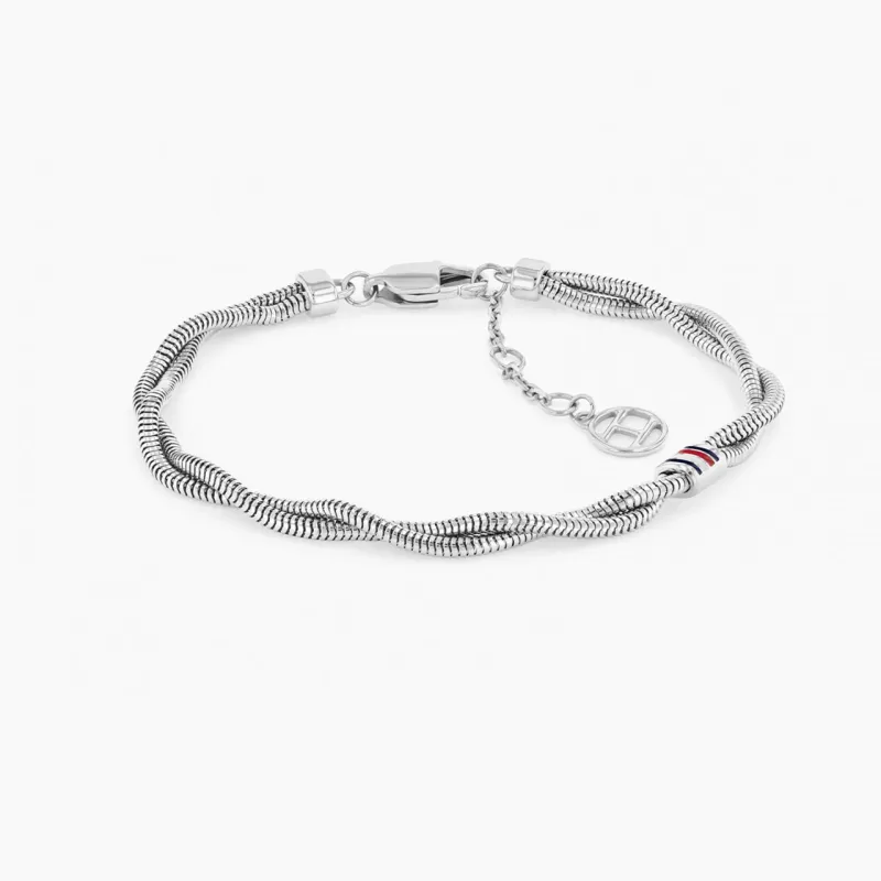 Tommy Hilfiger Pulseira Braided Metal Prateada 2780688