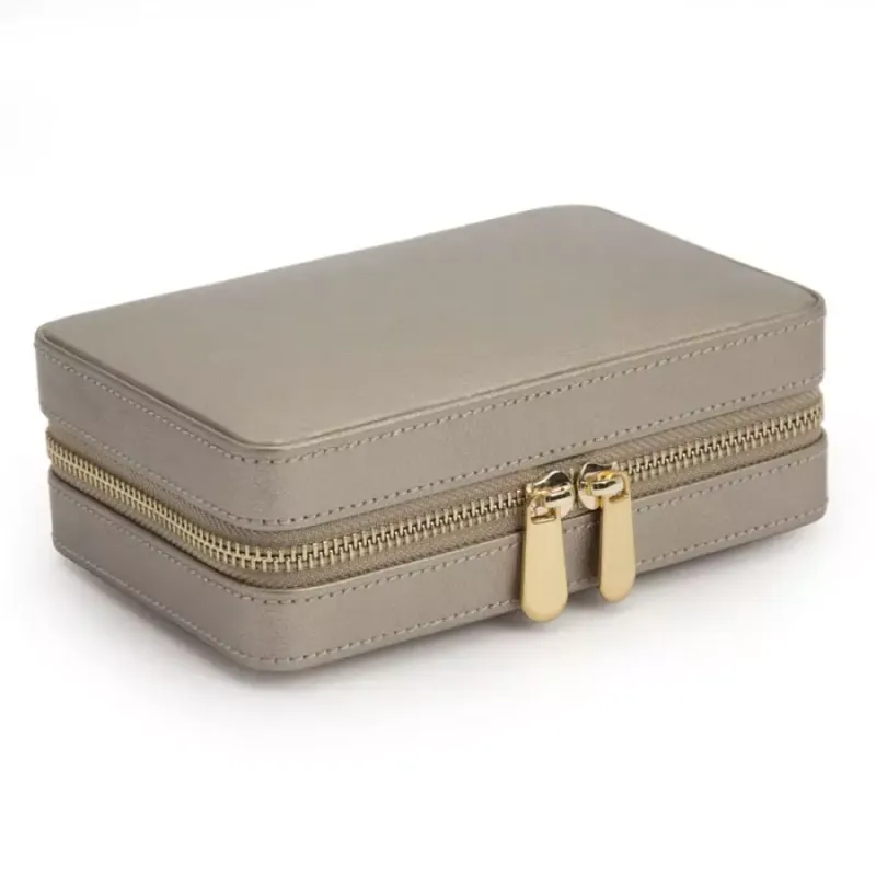 Wolf Porta Jóias Zip Pewter 213678