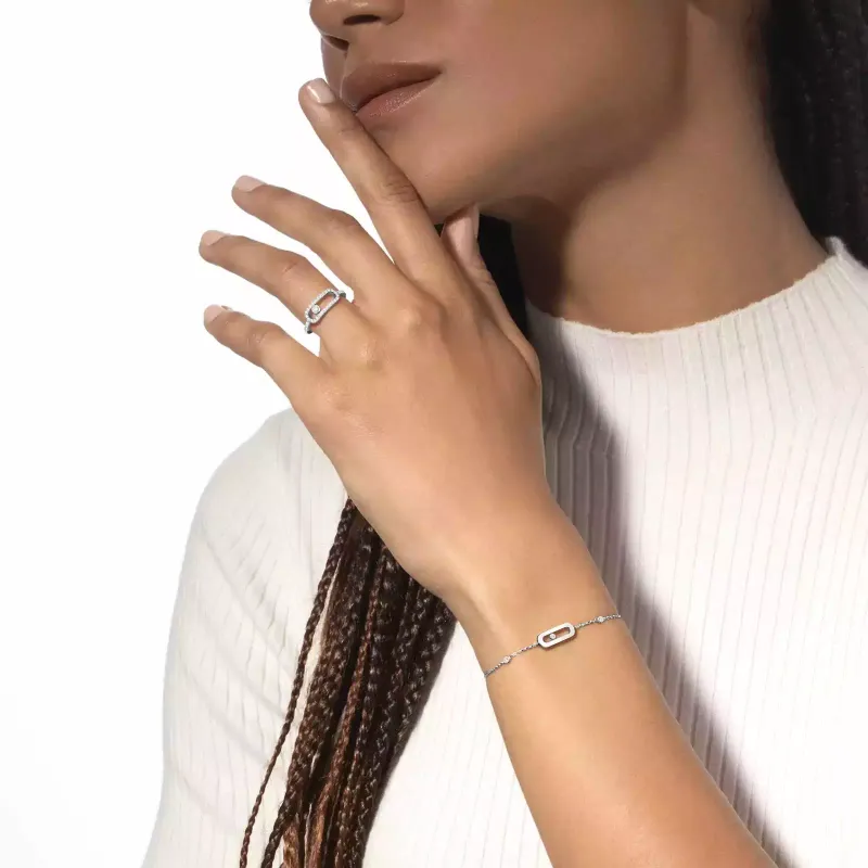 Messika White Gold Diamond Bracelet Move Uno MEK.01.PU.10051.WG