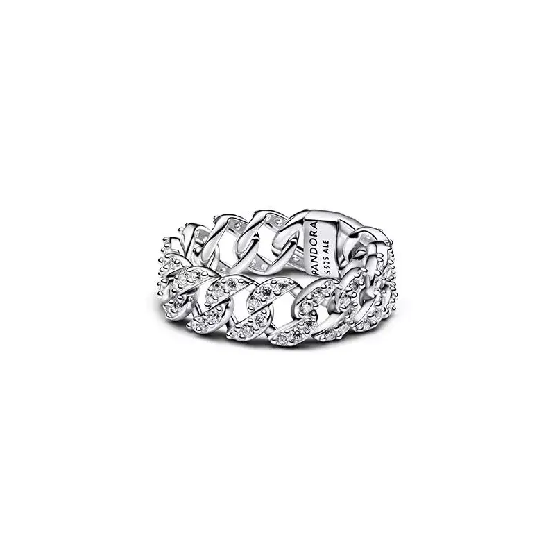 Pandora Anel de Corrente Cubana Pavé 193557C01-54