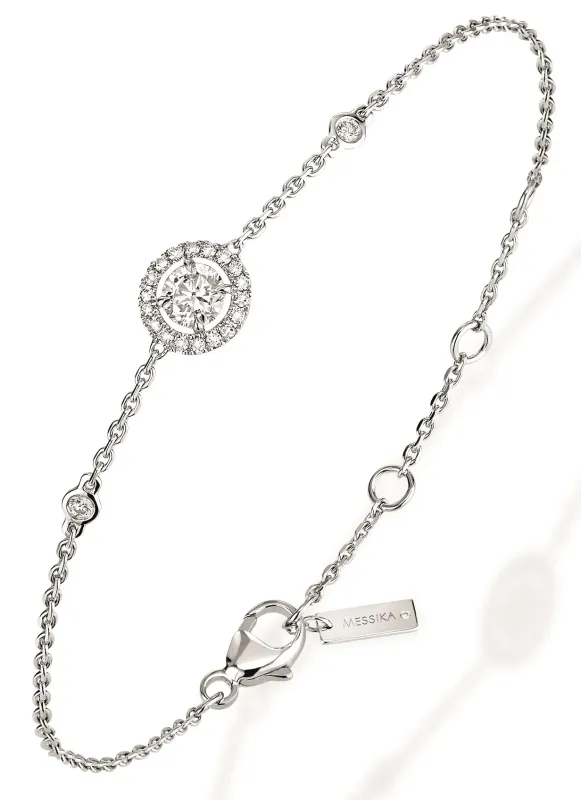 Messika Pulseira Joy ouro branco com diamantes MEK.10.PU.4288.WG
