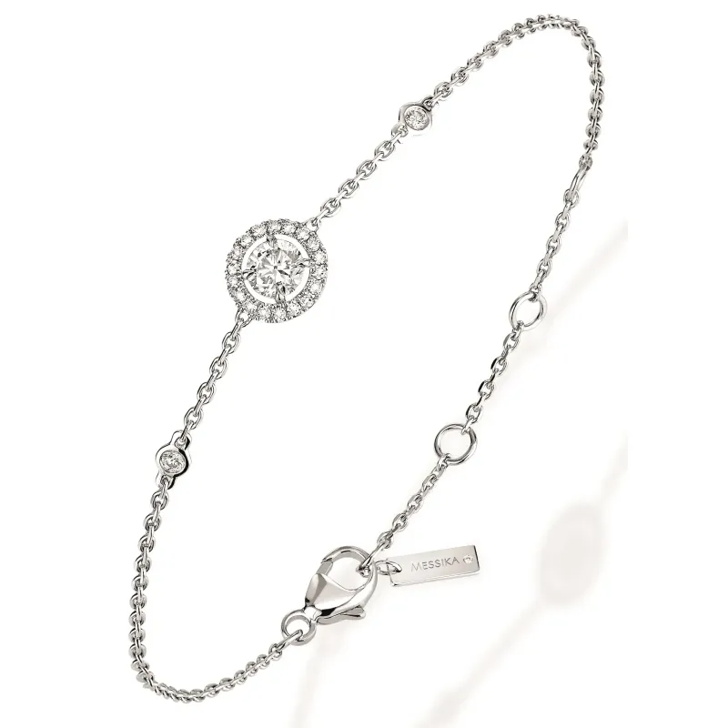 Messika Pulseira Joy ouro branco com diamantes MEK.10.PU.4288.WG