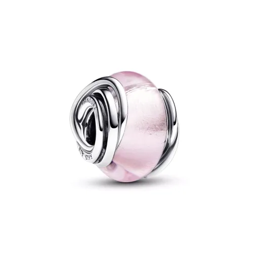 Conta Murano Cor-de-rosa com Círculo