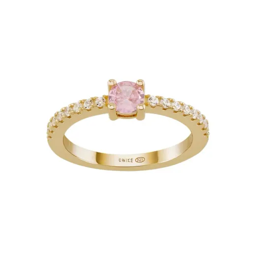 Unike ANEL UNIKE PINK SOLITAIRE GOLD 14 UK.AN.1204.0460
