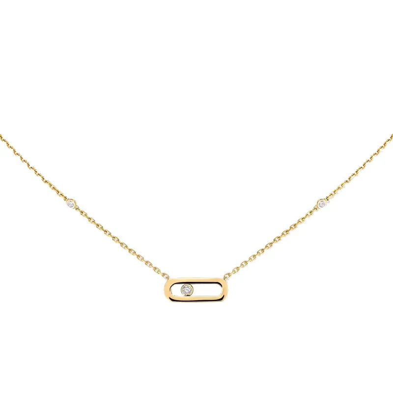 Messika Colar Move Uno Ouro Amarelo com Diamantes MEK.43.FI.10053.YG