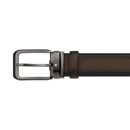 Montblanc Shaded brown 35 mm leather belt 129456