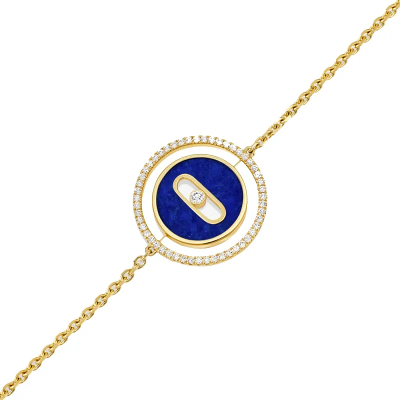 Messika Pulseira Lucky Lapis Lazuli Ouro Amarelo com Diamantes MEK.33.PU.11979.YG