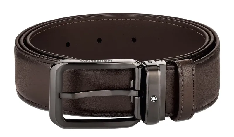 Montblanc Cinto castanho em pele 35 mm 129456