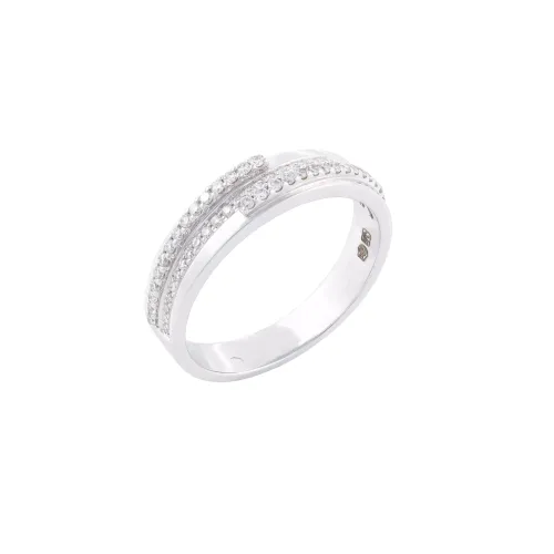 Image White Gold Ring with Diamonds