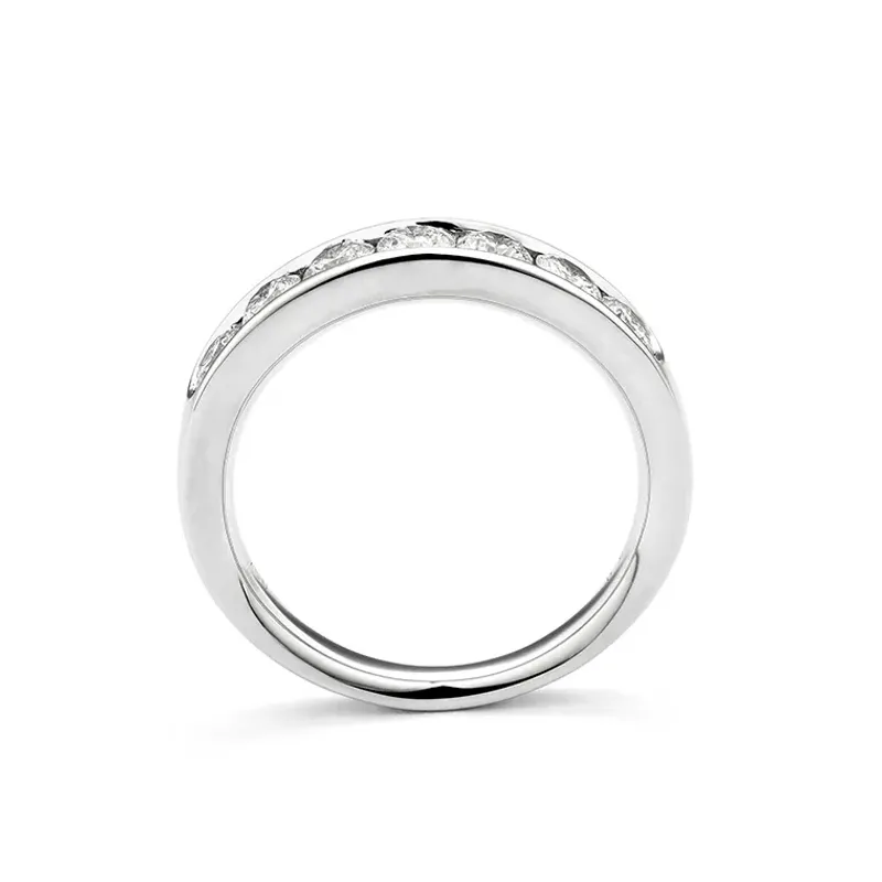 Marcolino Caliber White Gold Memory Ring with Diamonds FA9116-14