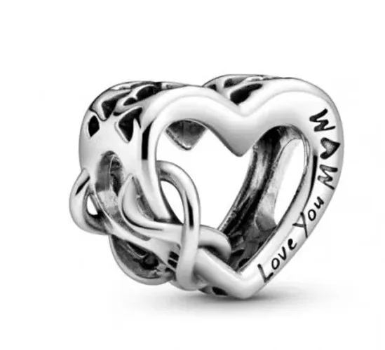 Conta Coração Infinito Love You Mum