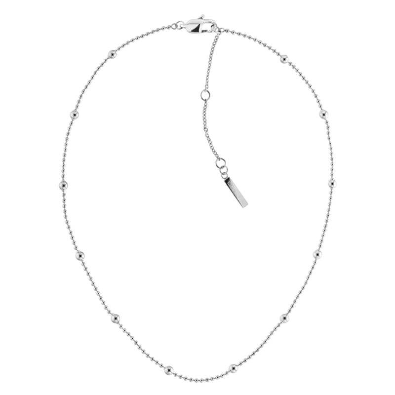 Calvin Klein Colar Duplo Prateado 35000949