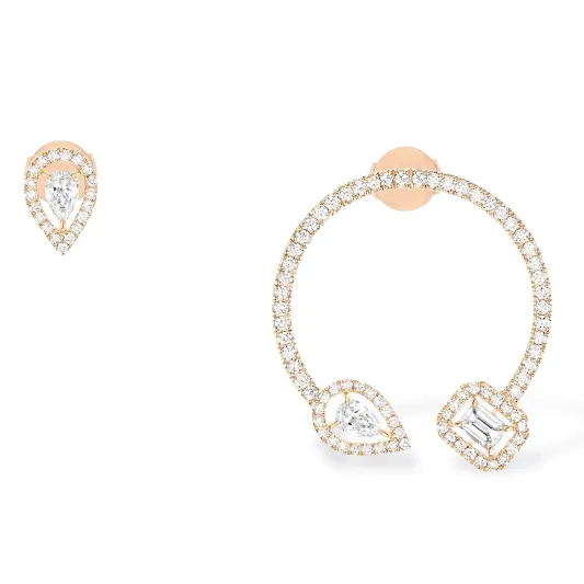 Messika Pink gold earrings with diamonds My Twin MEK.28.BR.07231.PG