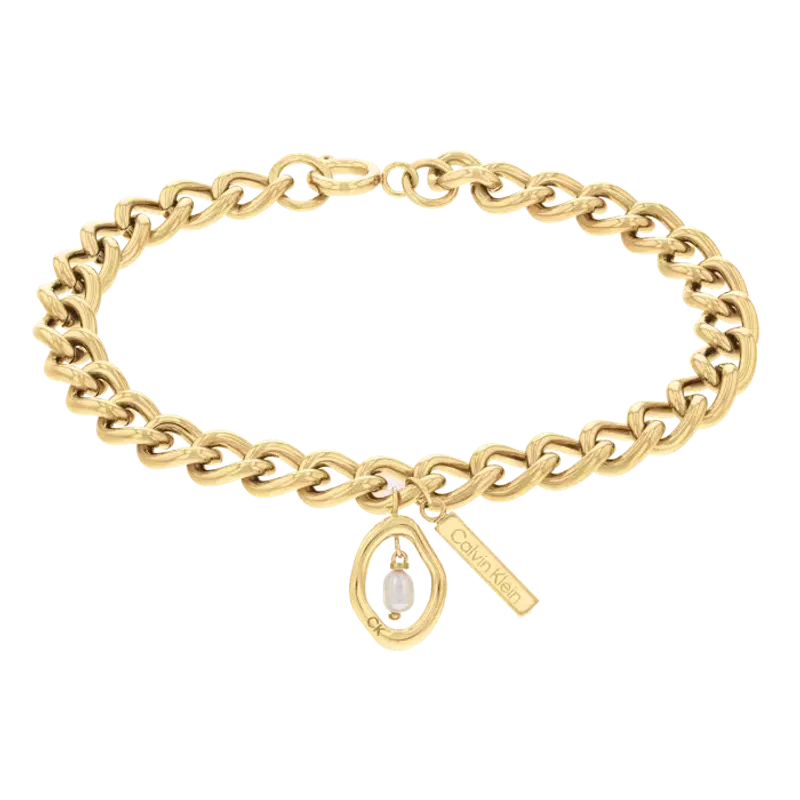 Calvin Klein Pulseira em Dourado com Pérola 35000561