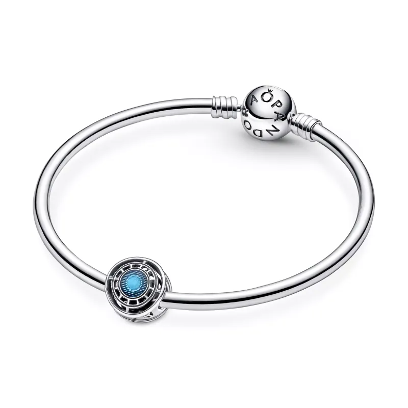 Pandora Marvel Arc Reactor sterling silver charm with blue enamel 790788C01