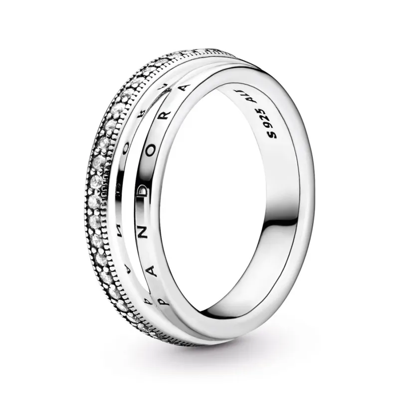 Pandora Triple Band Pavé Ring 199040C01-52