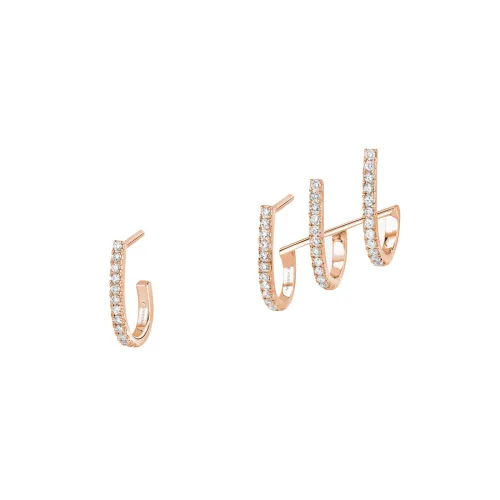 Imagem Brincos Gatsby Ouro Rosa com Diamantes