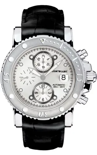 Imagem RELOGIO MONTBLANC SPORT 44mm CHRONO SLV DIAL/BLC ALLIG STRAP