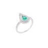 White Gold Ring with Emerald 90608M/001
