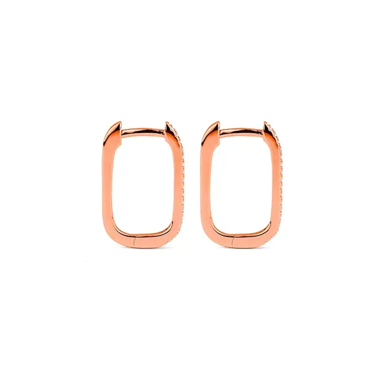 Marcolino Argolas Ouro Rosa com Diamantes F6884