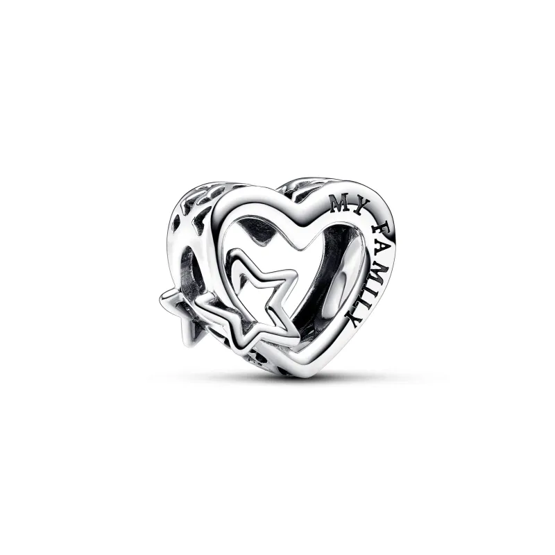 Pandora Heart sterling silver charm 792829C00