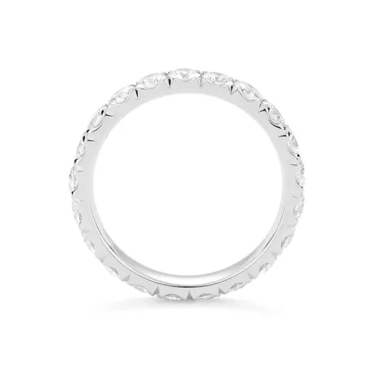 Marcolino Aliança Ouro Branco com Diamantes de Corte Brilhante FAL9106-14