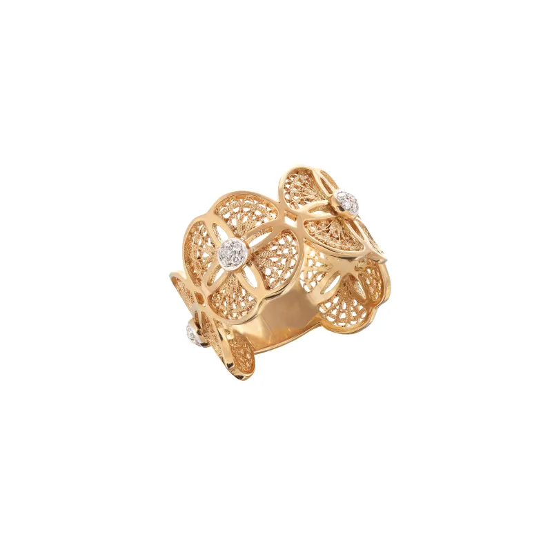 Eleutério Rose Gold Ring with Diamonds ANOR0111