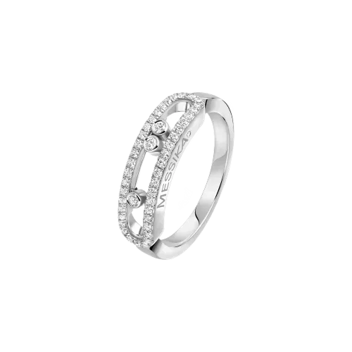 Image White gold ring with diamonds Baby Move Classique