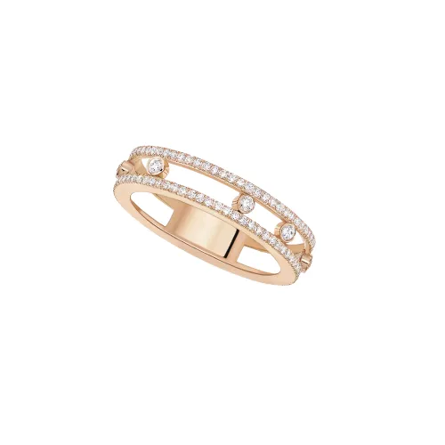 Anel Move Romane Ouro Rosa com Diamantes