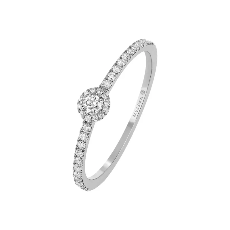 Messika White Gold Jewelry Ring with Diamonds MEK10AN05493WG52
