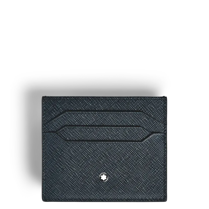 Montblanc Card Holder 6cc Sartorial Tweed Blue 220389