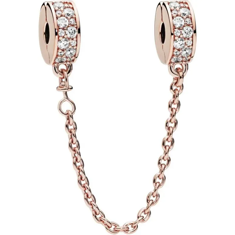 Pandora Clip Corrente de Segurança Pavé Transparente 786322CZ-05