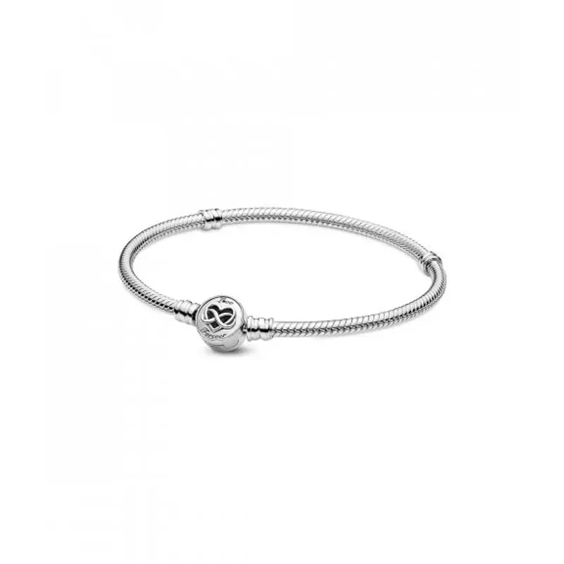 Pandora Pulseira Snake fecho Coração & infinito “Love Forever” 599365C00-17