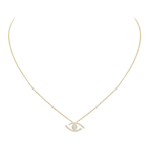 Fio Lucky Eye ouro amarelo com diamantes