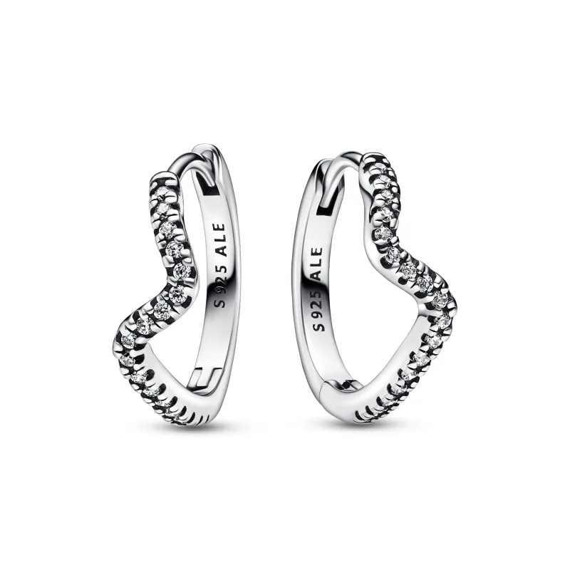 Pandora Argolas Sparkling Wave 292545C01