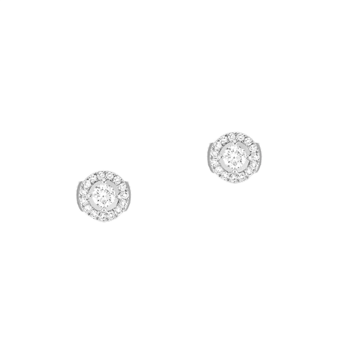 Imagem Brincos de ouro branco com diamantes Joy OB