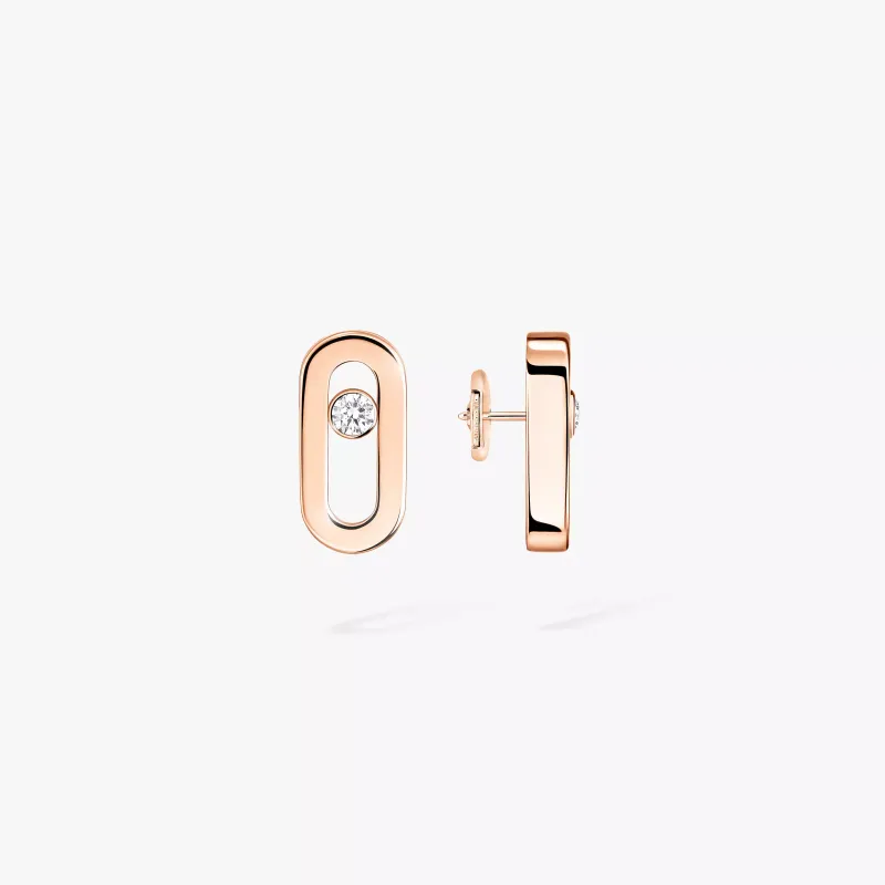 Messika Move Uno Plain Rose Gold Earrings MEK.43.BR.12305.PG