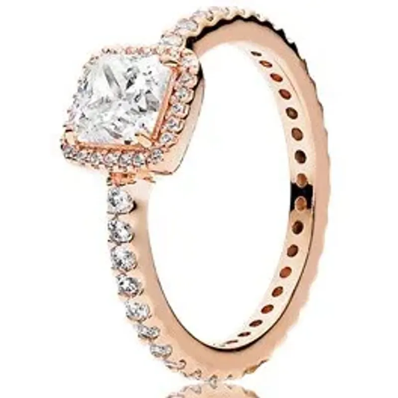 Pandora Anel Pandora Rose Square C/Zir 180947CZ-58