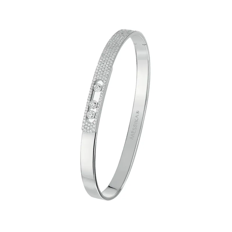 Messika Pulseira Move Nova Ouro Branco com Diamantes MEK01PU10093WG-S