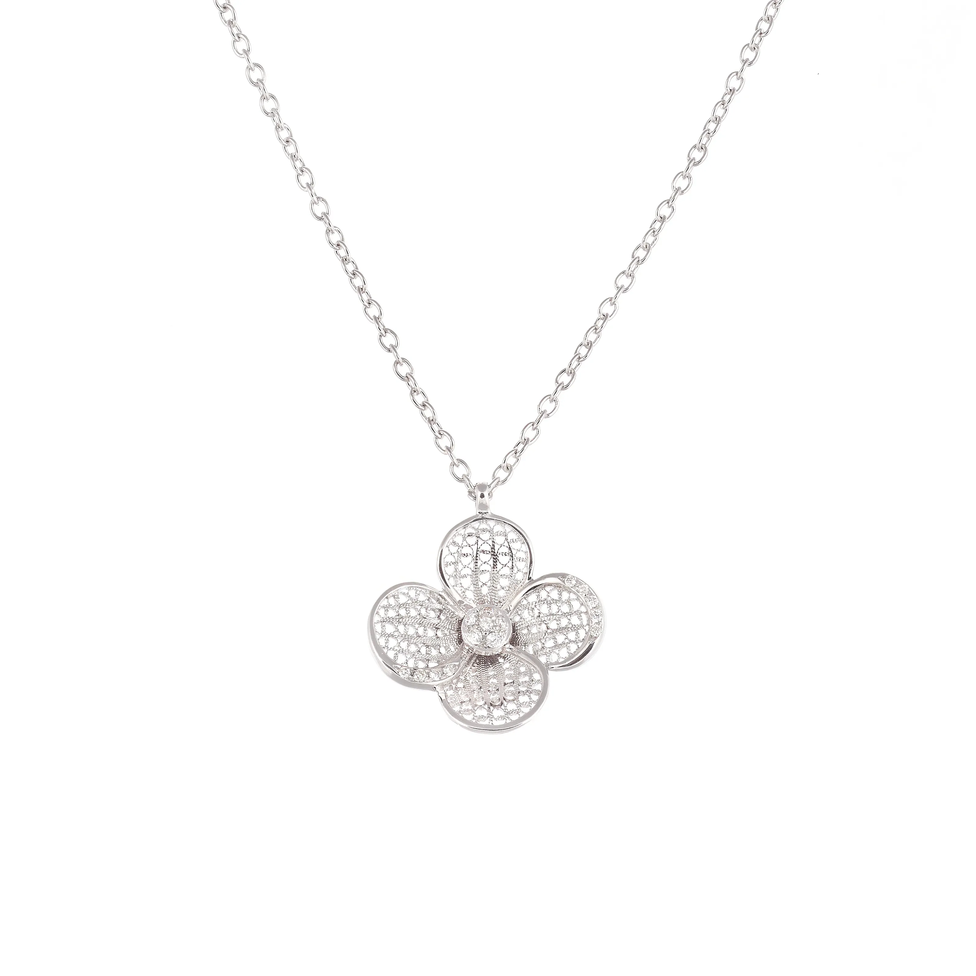 Imagem Colar Ouro Branco com Diamantes