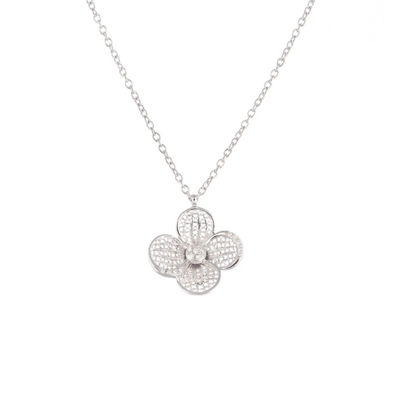 Eleutério Colar Ouro Branco com Diamantes CLOB0109